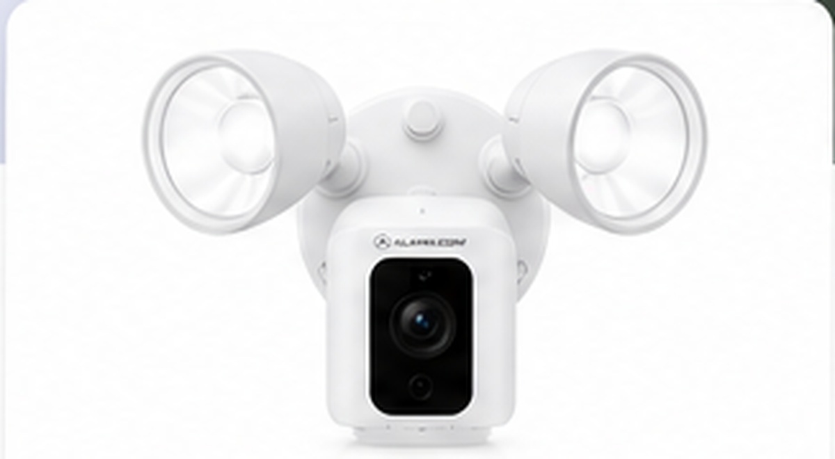 Outdoor floodlight security camera